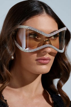 AKIRA Shield You Bling Glasses