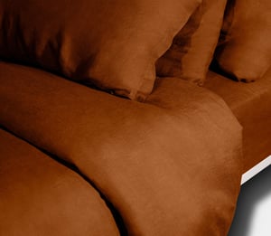 Heritage Linen Duvet Set - King/Cal. King / Terracotta