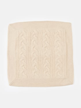Organic Color Knitted Pillow Cover - 45x45cm / Beige / HK21-02