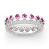 Jeulia "Be Your King" Sterling Silver Round Cut Ring