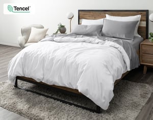 QE Home Hemp Touch Duvet Cover, TENCEL™ Lyocell in White, King
