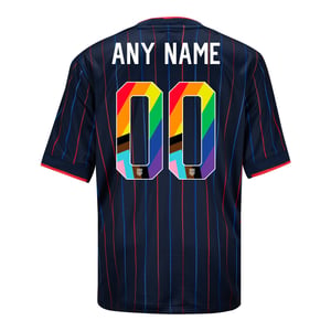 Youth Nike USMNT 2025 Pride Personalized Heartbeat Away Stadium Jersey / XL