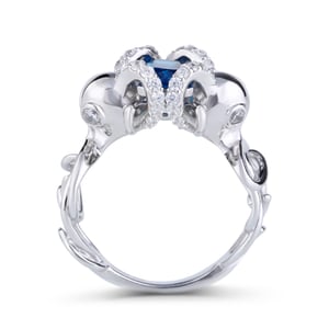 Jeulia Entwined Radiant Cut Sterling Silver Octopus Ring