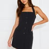 Chicness Halter Romper Black