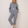 Navy Gingham Front Pocket Jacket