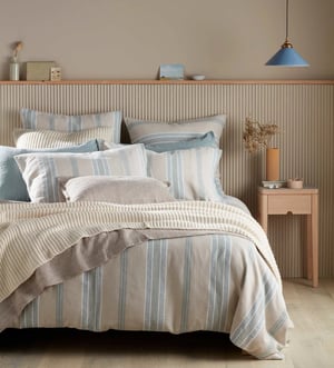 Selsey Stripe Cotton Linen Duvet Cover