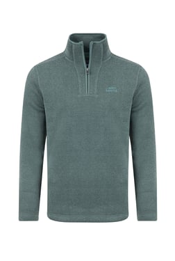 Weird Fish Stowe Recycled 1/4 Zip Soft Knit Fleece Ivy Size 5XL