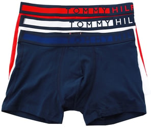 Tommy Jeans 3-Pack Organic Cotton Trunks - Navy/Red/White - XL