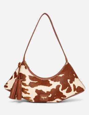 Hyna Iconic Renegade Shoulder Bag (Tan & White) - Tan & White