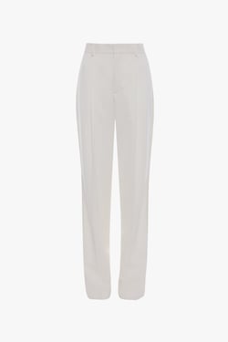 Victoria Beckham Tailored Straight Leg Trouser In Ivory - 14 - Womens