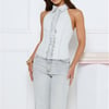 Afterglow Halter Top Light Denim