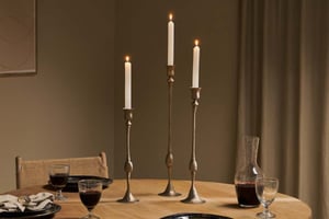nkuku Chaipat Candlestick | Candles Holders & Lanterns | Large | Antique Brass