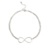 Jeulia Three Layer Infinity Design Sterling Silver Anklet