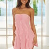 Imagine It Strapless Mini Dress Pink