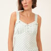 Blue Gingham Fitted Top