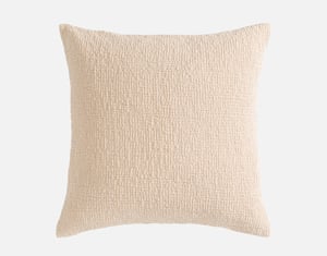 QE Home Crinkle Euro Sham in Sand, Beige, 25" x 25"