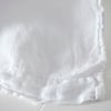 White 100% Linen Loop Top Curtain (Single)