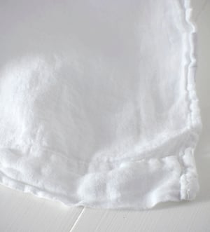 White 100% Linen Loop Top Curtain (Single)