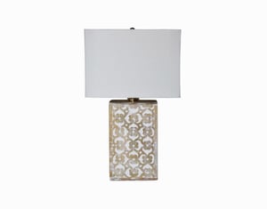 QE Home Skye Blossom Table Lamp, Brown