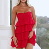 Sundaze Strapless Mini Dress Berry