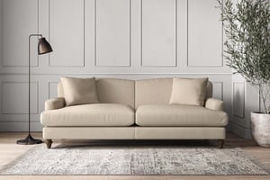 nkuku Deni Sofa | Make To Order | Grand | Recycled Cotton Stone