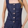 Dark Blue Denim Waistcoat