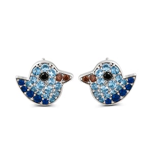 Jeulia "Funny Duck" Sterling Silver Children's Earrings