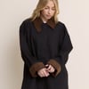 Dark Navy Cord Detail Barn Jacket