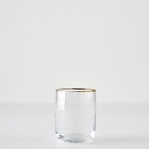 Premium Tumbler with Silver/Gold Rim - Gold