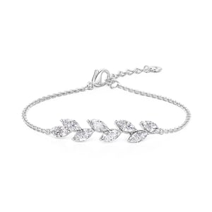 Jeulia Simple Custom Cluster Bracelet Marquise Cut Branches and Leaves