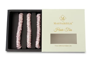 Precious Pink Silk Hair Ties Set - Precious Pink