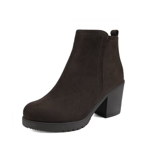DREAM PAIRS Low Heel Chunky Ankle Boots