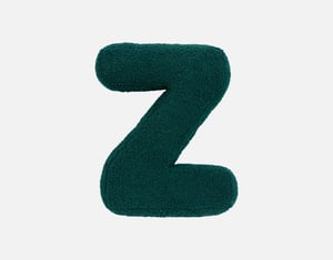 QE Home Alphabet Letter Cushion in Z, Green