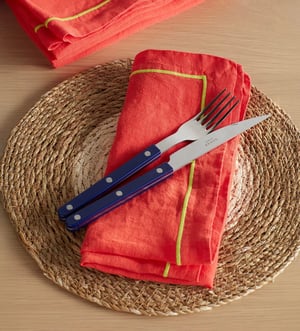 Glassette Tomato 100% Linen Napkins