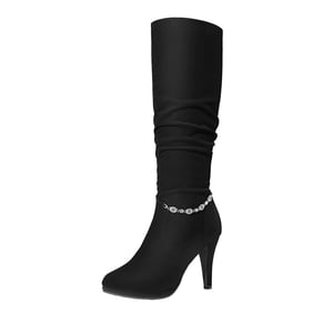 DREAM PAIRS Women s Knee High Platform Heeled Boots