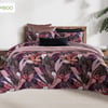 QE Home Anguilla Tropical Duvet Cover, Bamboo Cotton, Botanical, Purple, King
