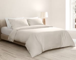 QE Home Bamboo Cotton Duvet Cover, Bamboo Cotton in Driftwood, Beige, Queen
