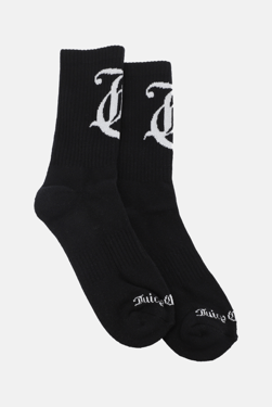 BLACK CALF LENGTH SOCKS - One Size / Black