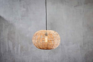 nkuku Noko Wicker Round Pendant | Lights | Large | Natural