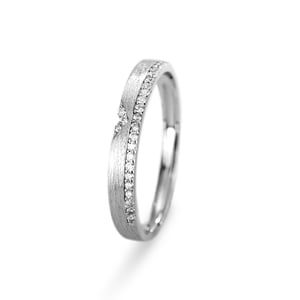 Jeulia Brushed Finish Sterling Silver Adjustable Women's Band