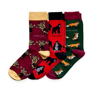 Red Lover 3 Bamboo Sock Set | UK Adult 7-11