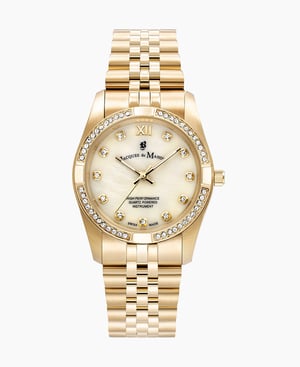Inspiration Elegance Prestige 34mm Three-hands Gold-tone Gold dial Stainless steel swiss watch - 34 mm