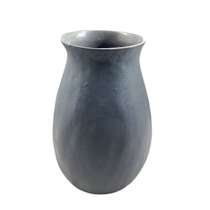 Warm Grey Aluminum Vase - 10.5"