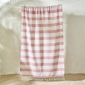 Stripe Turkish Cotton Peshtemal - Orange