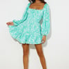 Long Beach Walks Mini Dress Mint