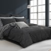 QE Home Jonas Duvet Cover, Cotton, Geometric, Black, Twin