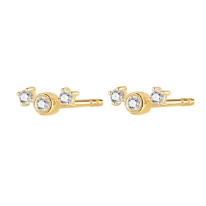United Stud Earrings 9K Gold