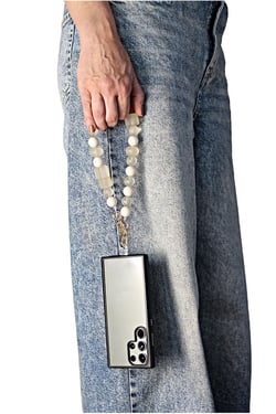 Goddiva Accessories Acrylic Phone Strap - Matte Beige