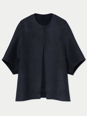 Cashmere Poncho Jacket - One Size / charcoal / WC0129-0075/1481