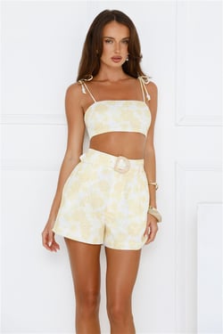 Lemon Grove Crop Top Yellow